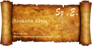 Szokola Erna névjegykártya